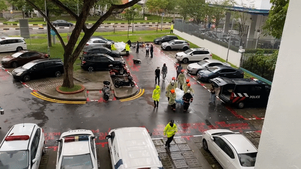 現場淒慘！新加坡白色車輛突然起火，1人死亡