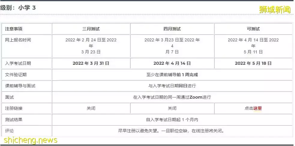 考試安排更新!2022新加坡三育中小學5月入學考試安排出爐