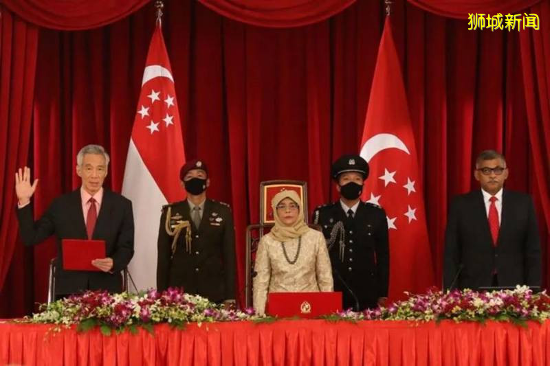 多圖!李顯龍宣誓就任新一屆的新加坡總理,反對黨議員也來了