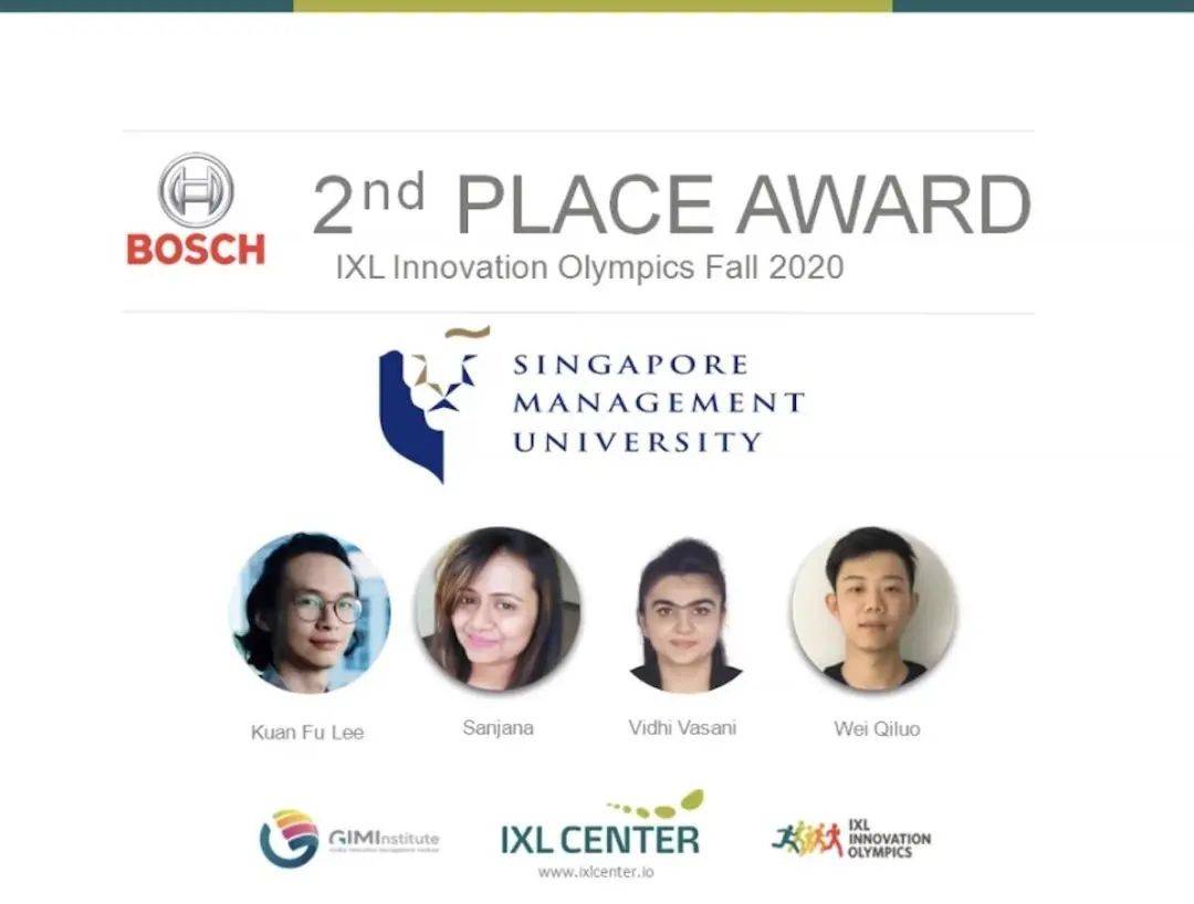 SMU NEWS~SMU 团队荣获 IXL 奥林匹克创新挑战赛第二名