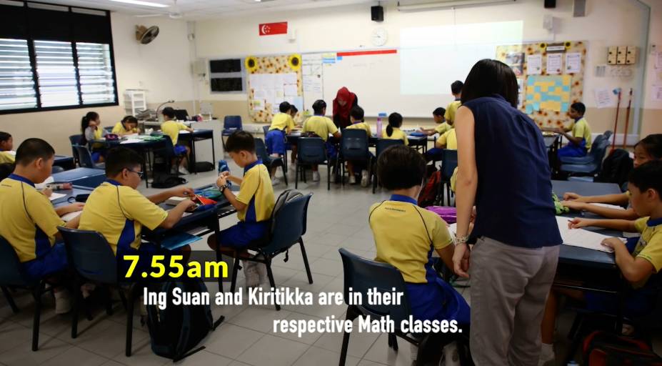 實拍新加坡小四學生的課程安排