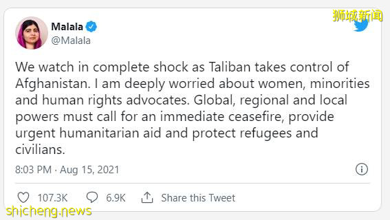 塔利班占领阿富汗,可能影响新加坡?!总理夫人转发军机内部照片