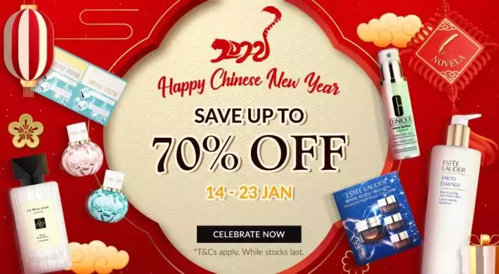 便宜爆了!美妝護膚也要采辦年貨!低至三折買人氣好物,NOVELA新春大促閃亮登場