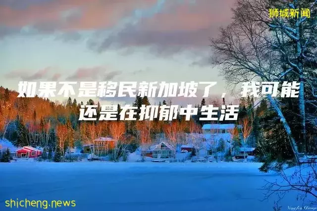 如果不是移民新加坡了，我可能还是在抑郁中生活