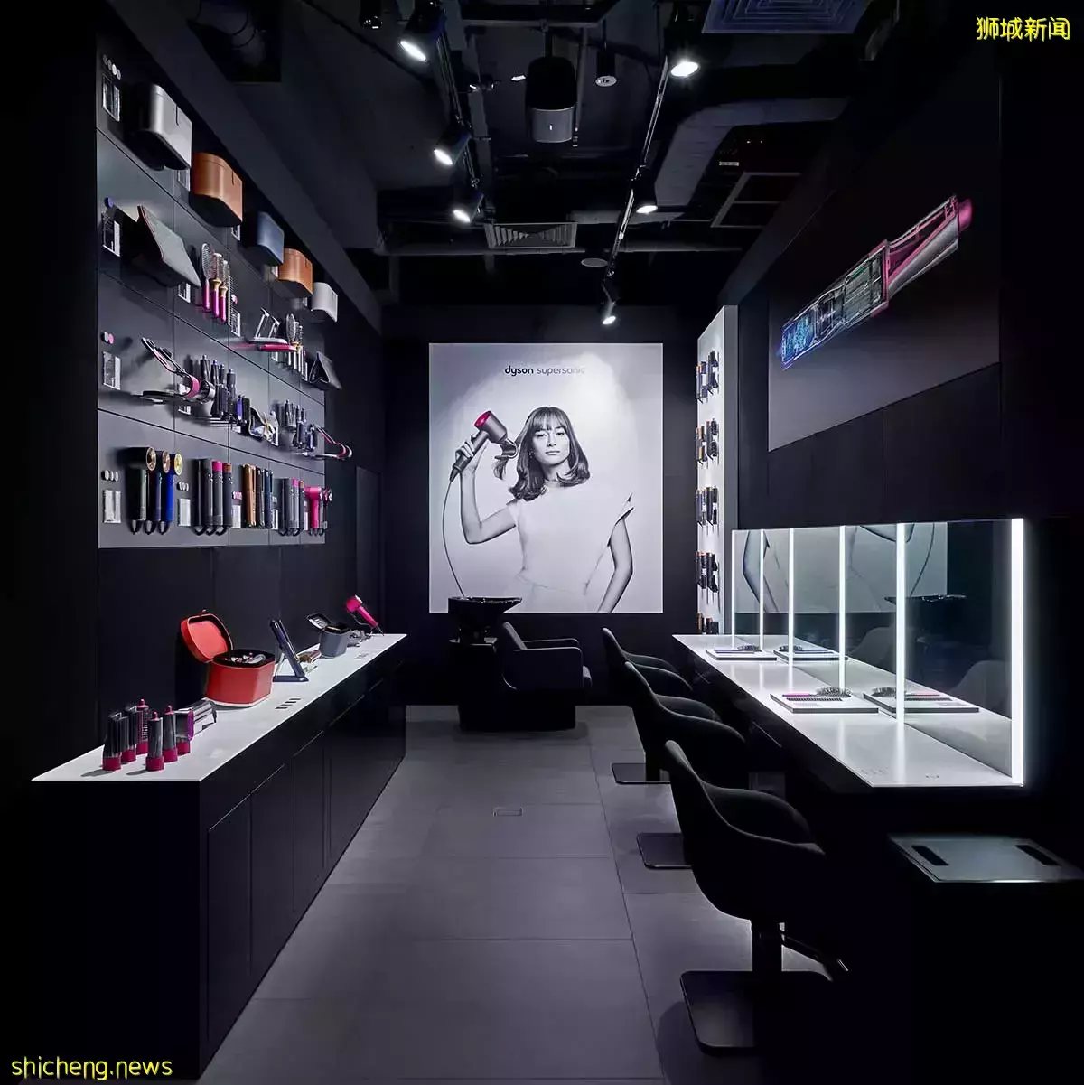 Dyson VivoCity旗舰店是东南亚最大体验店!设立美容造型专区,让你免费进行美发咨询😎