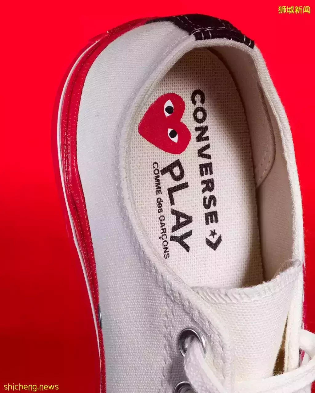 全新Converse x PLAY Comme des Garçons聯名系列！酷炫愛心Logo+大膽紅色膠條鞋底設計，一眼就愛住
