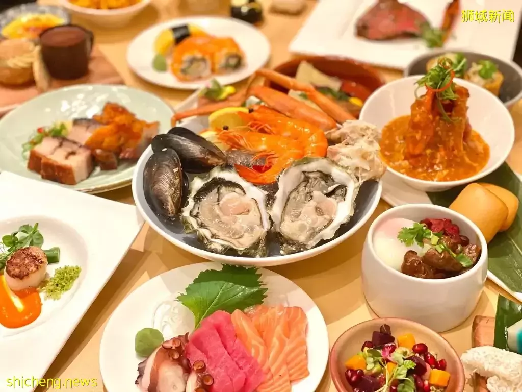 酒店自助餐买一送一🥳 每人S$31就能畅享国际美食!刺身、生蚝、烤龙虾无限任吃💥
