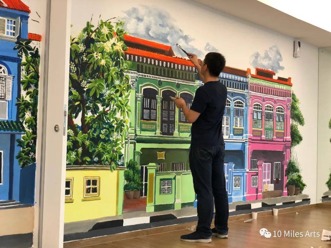 新加坡这些风情街区的壁画火了!餐厅、居家、办公室纷纷模仿