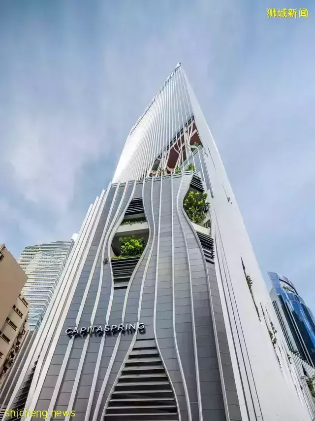 CapitaSpring大楼新加坡最新地标竣工,空中花园开放参观