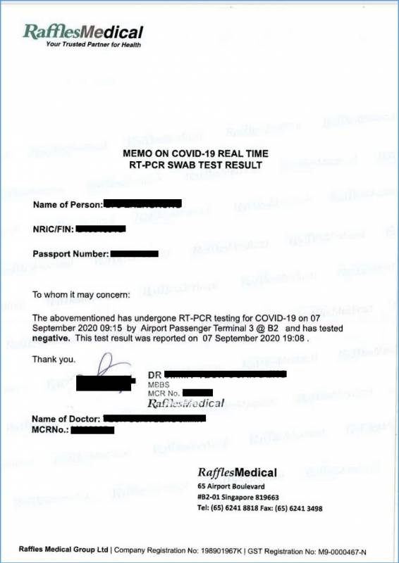 中國大使館:9月11日起新加坡回國乘客無需申請健康碼