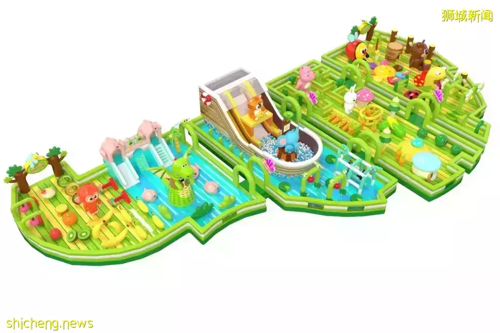 Kiztopia充气城堡登陆滨海湾花园!8大主题区:迷宫、海洋球池、障碍训练场✨爸妈快带娃来玩