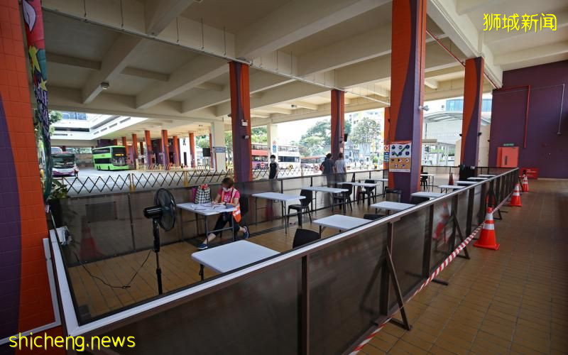 碧山巴士转换站设临时用餐区让车长吃饭