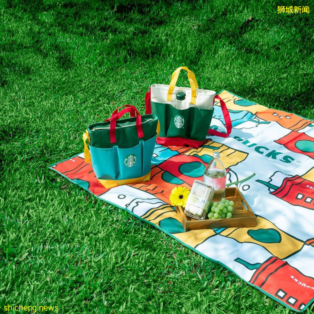 星巴克新品野餐包+野餐毯现已上市!色彩明快,一秒带给你阳光般的好心情☀️快去感受户外新鲜空气吧