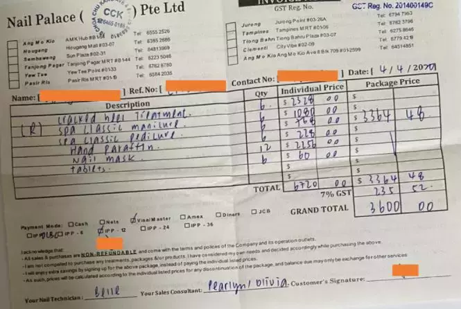 做指甲被推銷簽配套, 總額超過 $80,000 ! 配套近上千元