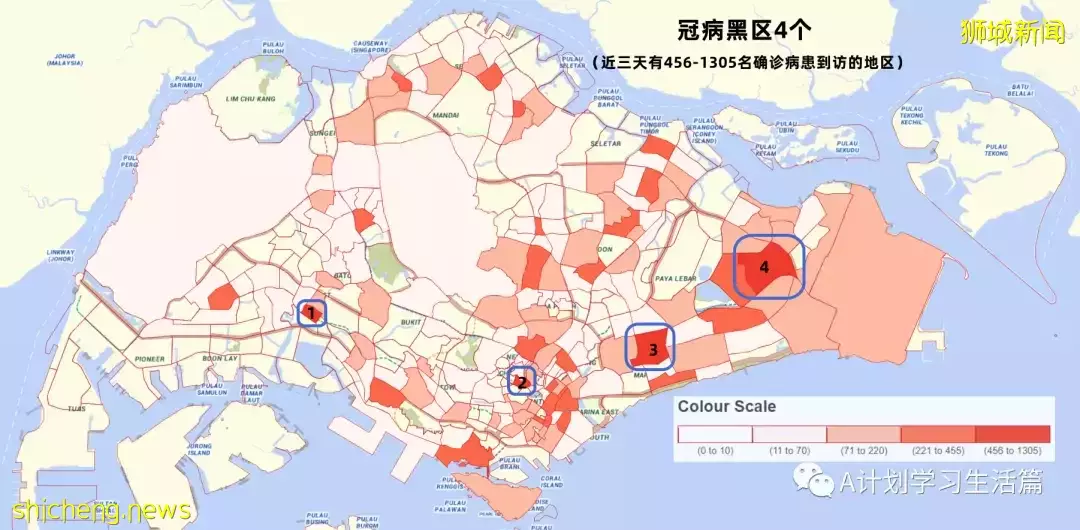 新增4552起，住院病患還有324人；新加坡每日新增比前一天多了1984起，但比上周二少了1789起