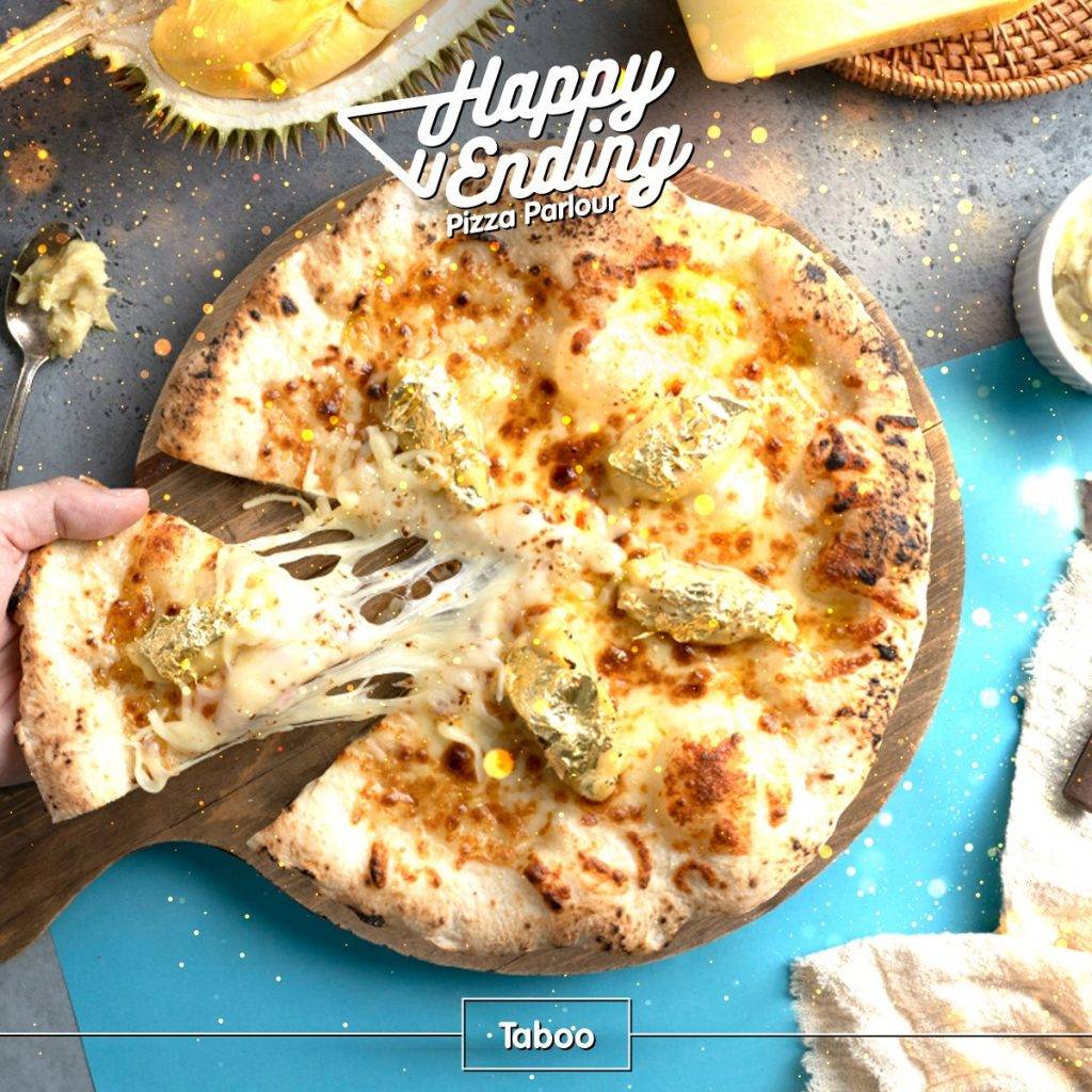 Happy Ending Pizza Parlour大膽創新🍕手工披薩：藍莓+榴梿+香蕉巧克力口味，美味只此這一家🤤