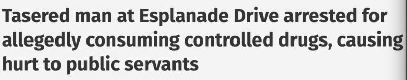 新加坡街頭上演“警匪大戰”!男子襲警後大街上到處逃竄