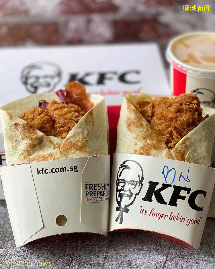 全岛已上架😘KFC新品Zinger Pockett限时售卖!两种口味、卷饼造型很方便🌯