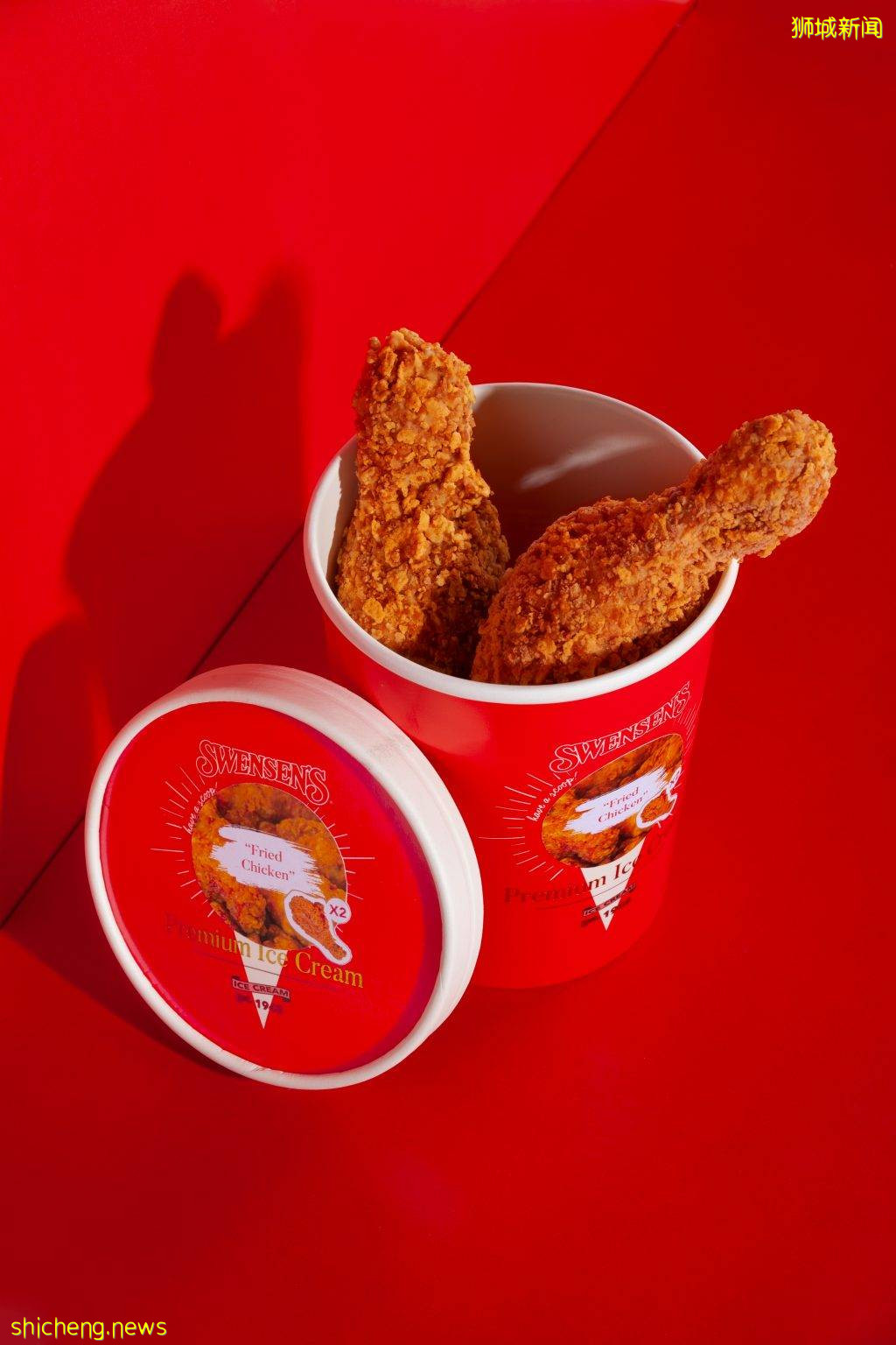 炸雞？冰淇淋？Swensen‘s推出炸雞超擬真炸雞外形冰淇淋😱 酥脆炸雞內陷竟然是香草味