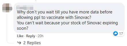 在新加坡打科興和輝瑞“待遇”不同！衛生部長：這個條件滿足後，會取消區別