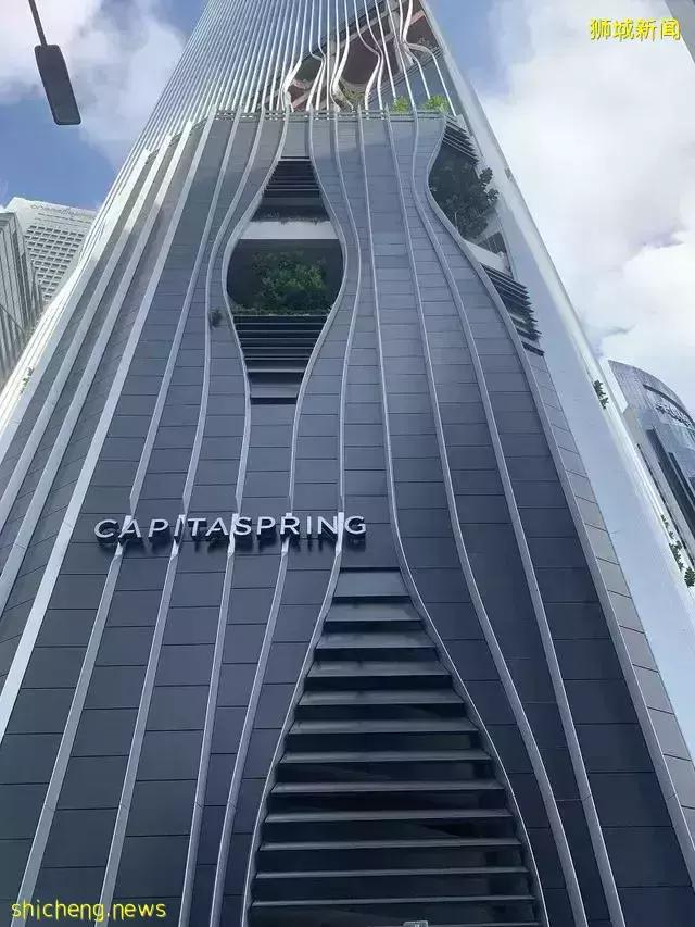 CapitaSpring大楼新加坡最新地标竣工,空中花园开放参观