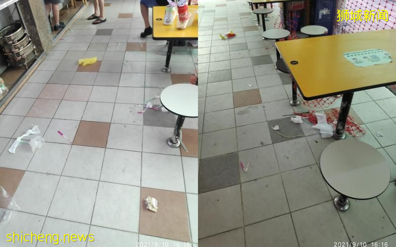 食客随地丢垃圾 摊贩叹影响生意