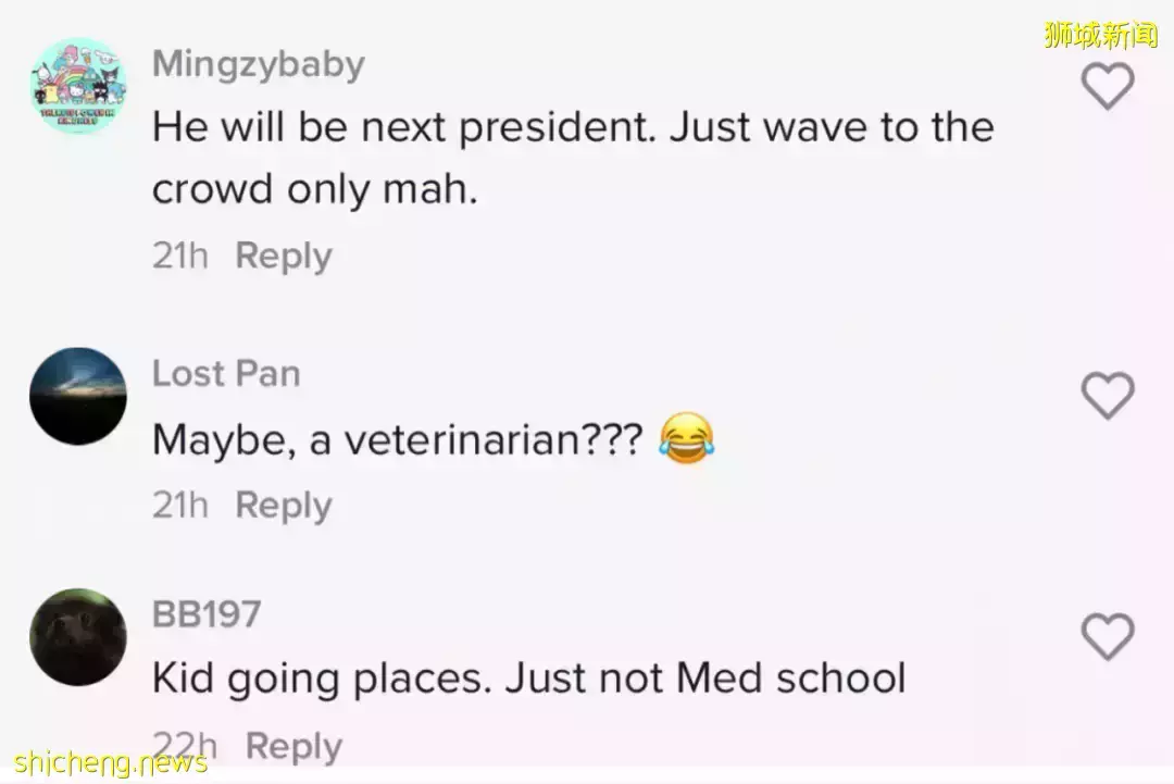 新加坡学生除夕夜穿着招财猫服装上学火了