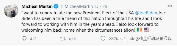 拜登當選美國總統!川普拒絕承認!美國駐新加坡大使發話了