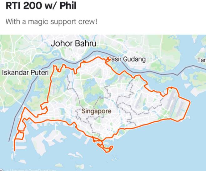 28小时内200公里,这两位牛人围着新加坡画了个圈