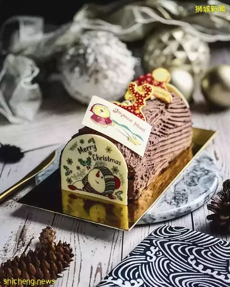 盘点新加坡8大高颜值树桐蛋糕!好看好吃好拍、今年圣诞聚餐就订这些🍰