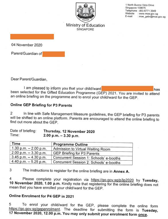 看2020新加坡GEP考试,观察新动向