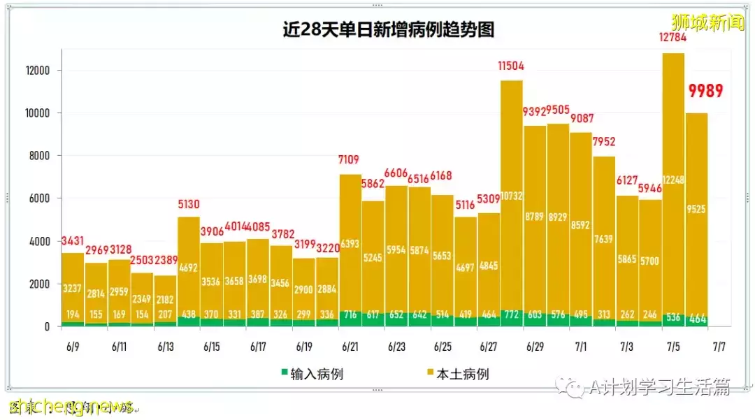 新增9985起,有3人去世;新加坡每周病例傳播率已連續第八天下降至1.19