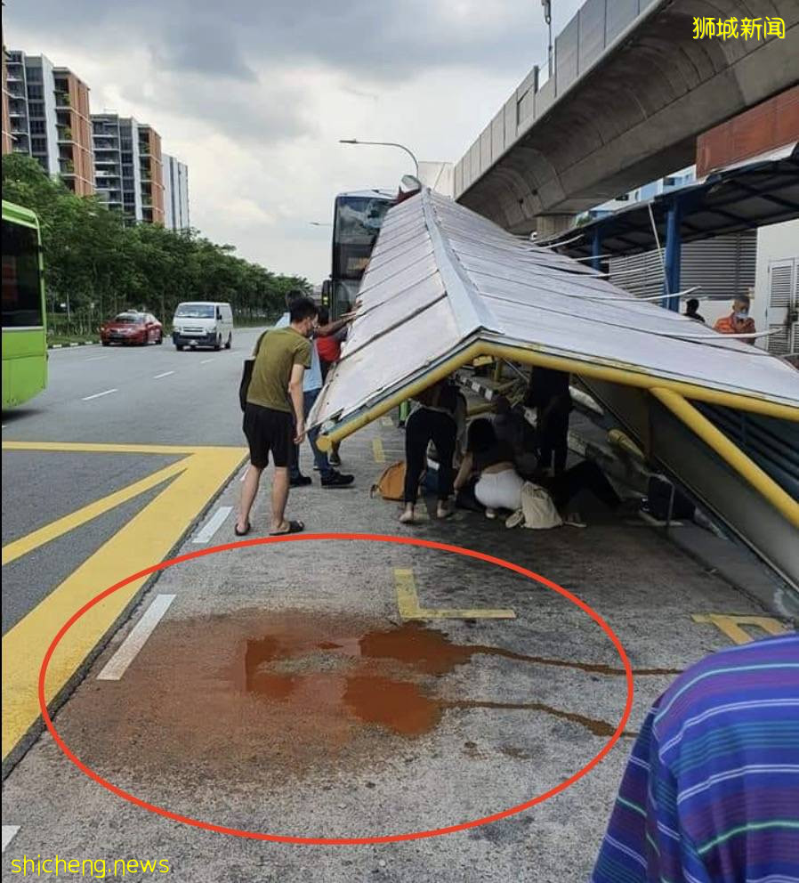 實拍新加坡巴士撞進德士站!頂棚倒塌、多人受傷,部長到場