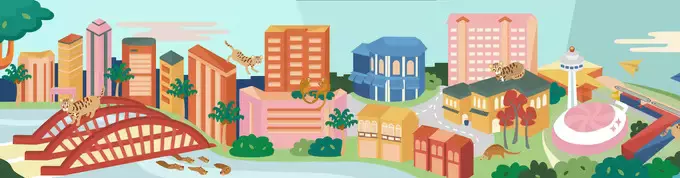 Boat Quay全新豹貓壁畫🐈色彩明亮可愛,提高野生動物保護意識✨限時展示至2023年