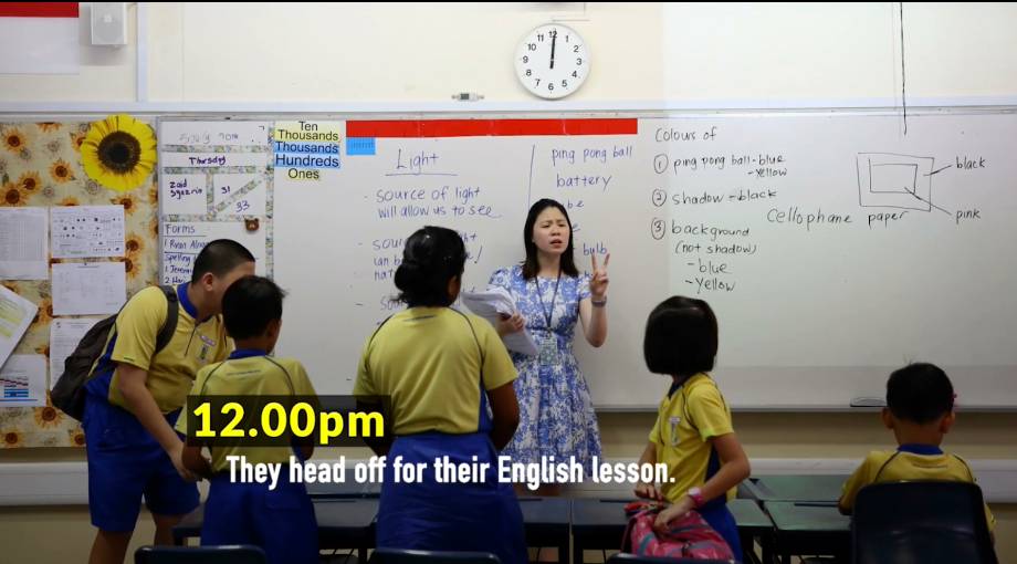 實拍新加坡小四學生的課程安排