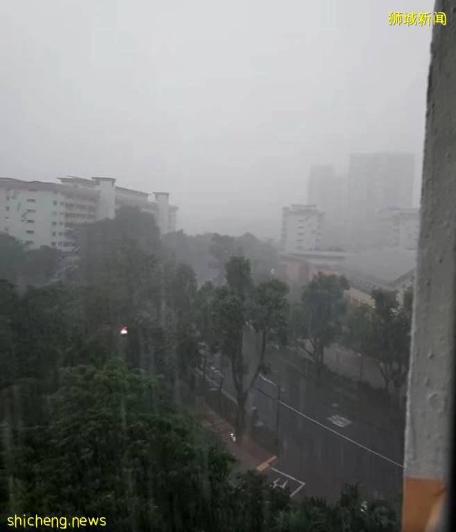 刷屏！黑雲壓城、電閃雷鳴...大雨前的新加坡超有“大片感”