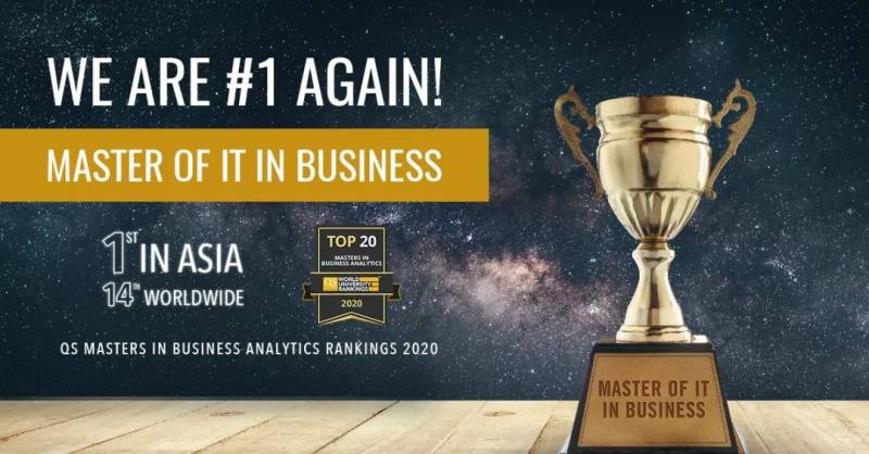 SMU 头条丨2020 QS 全球商业分析类硕士排名公布，SMU 商业信息技术硕士（MITB）蝉联亚洲第一