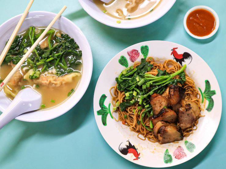 叉烧招财面,手工制作虾饺汤!在熟食中心打响名号