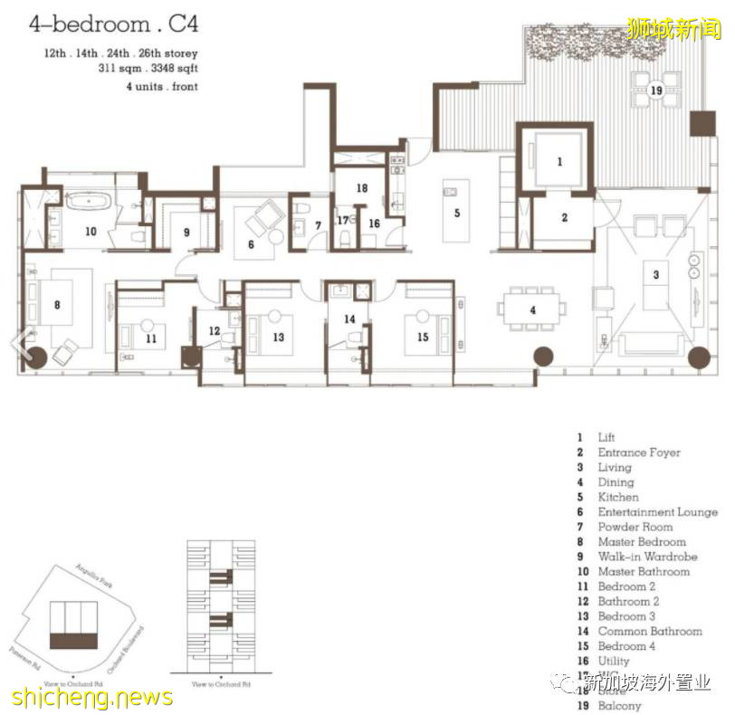 完美的户型!完美的位置!乌节路难得一见的永久地契 安格丽雅21号
