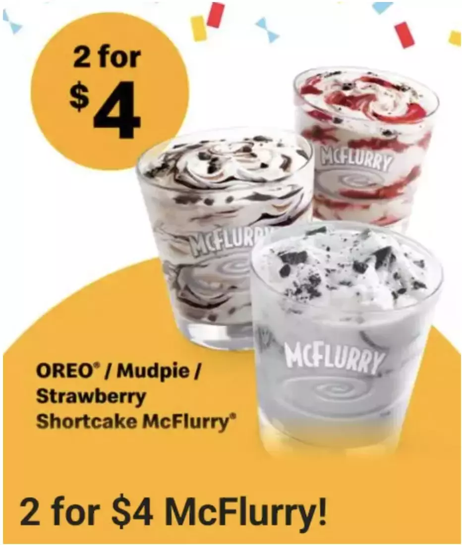 新春前夕终极优惠！McFlurry一杯只要S$2🍨 全岛分店均可兑换，快闪优惠1月31日截止