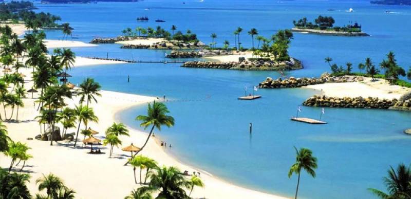 新加坡聖淘沙島實行預約制度,未預約不得入內,景區表示已接到超過九成的預約