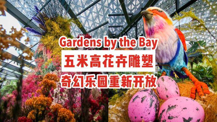 歡迎光臨花花世界！Gardens by the Bay全新五米高花卉雕塑、夢幻又震撼，奇幻樂園即日起重新開放