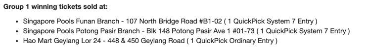 愚人节的礼物!一人用S$ 1 赢得Toto头奖360万