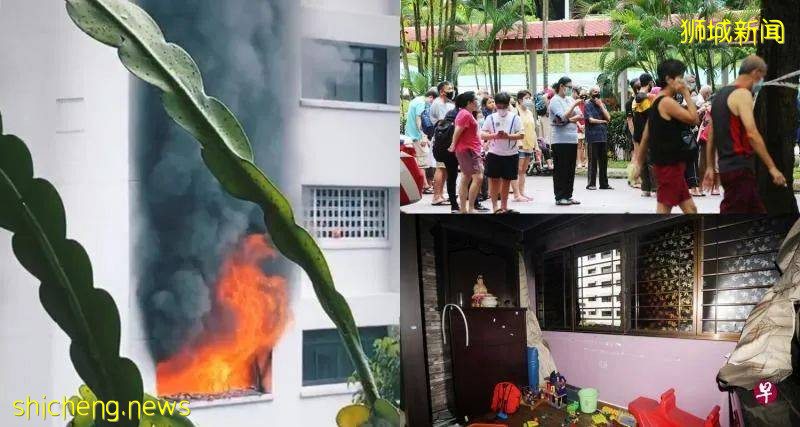 充电酿大火 新加坡西北部组屋80居民疏散
