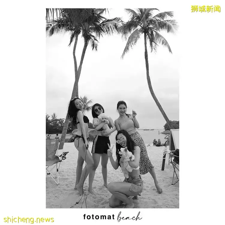 黑白自拍馆Fotomat来到户外，打造沙滩摄影棚🏖自己按下快门，拍出酷炫美照