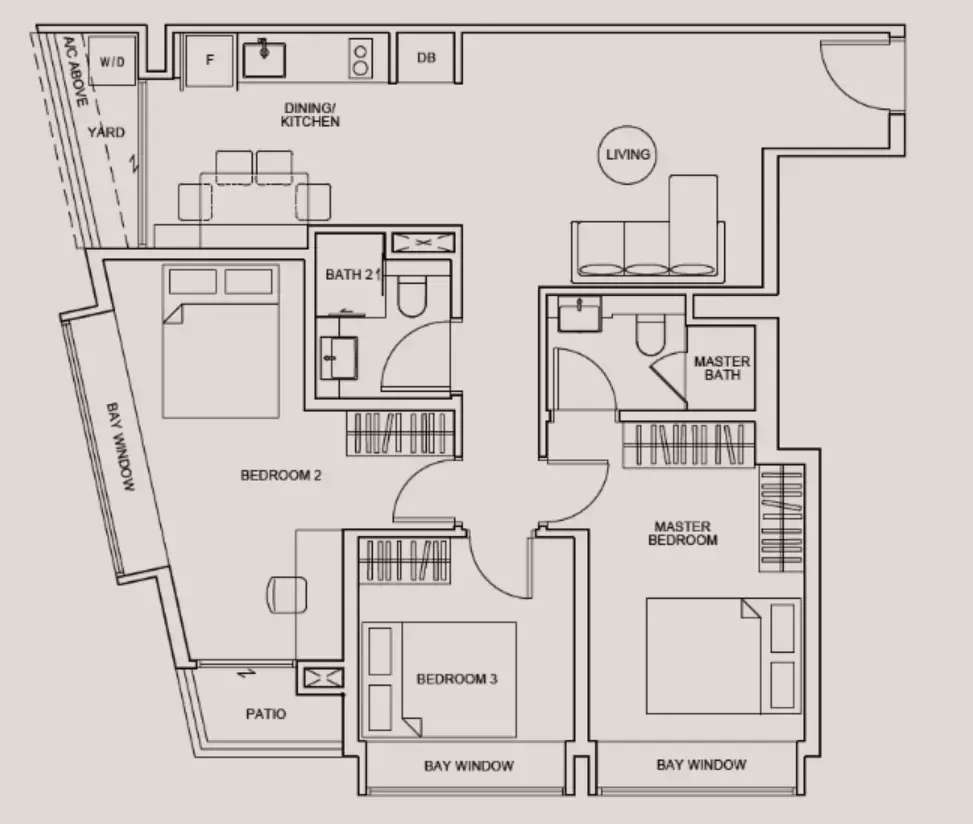 新加坡永久地契公寓 喧嚣中的宁静家园 Tedge
