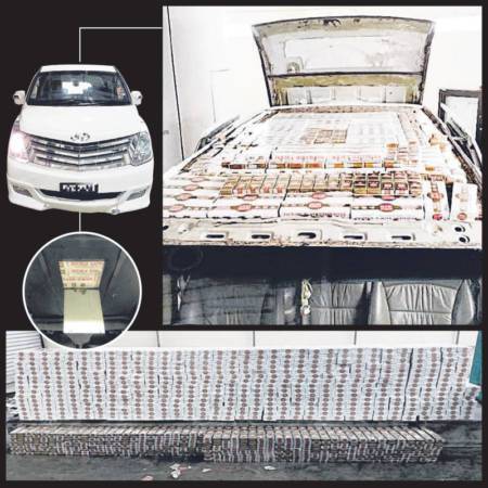 改装车图走私漏税香烟 大马女司机遭识破