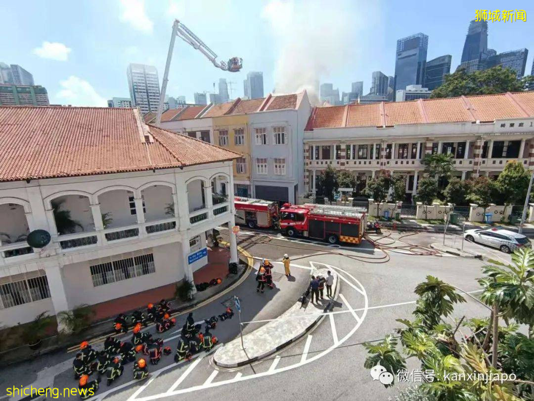 刚刚!新加坡市中心发生火灾,至少5辆消防车出动