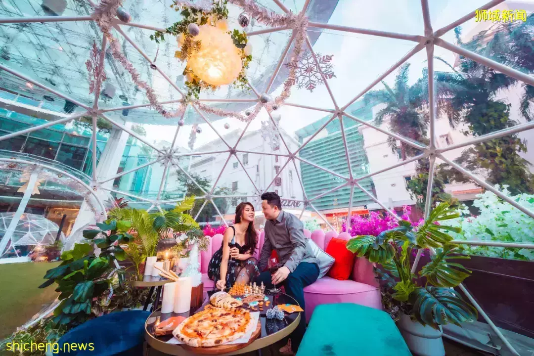 仅$6起!新加坡网红水晶泡泡屋开始预订,圣诞飘雪音乐派对等你来