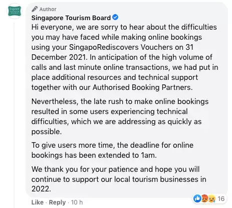 最后一天!新加坡人为兑换旅游消费券挤爆网络,今年还有S$100别忘了